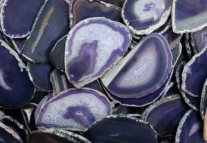 Stone Agate Slice Purple 7-9cm