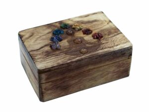 Box Wooden Chakra Stones
