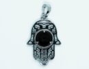 Pendant Fatima Hand Obsidian