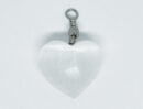 Selenite Heart Pendant 3x3cm