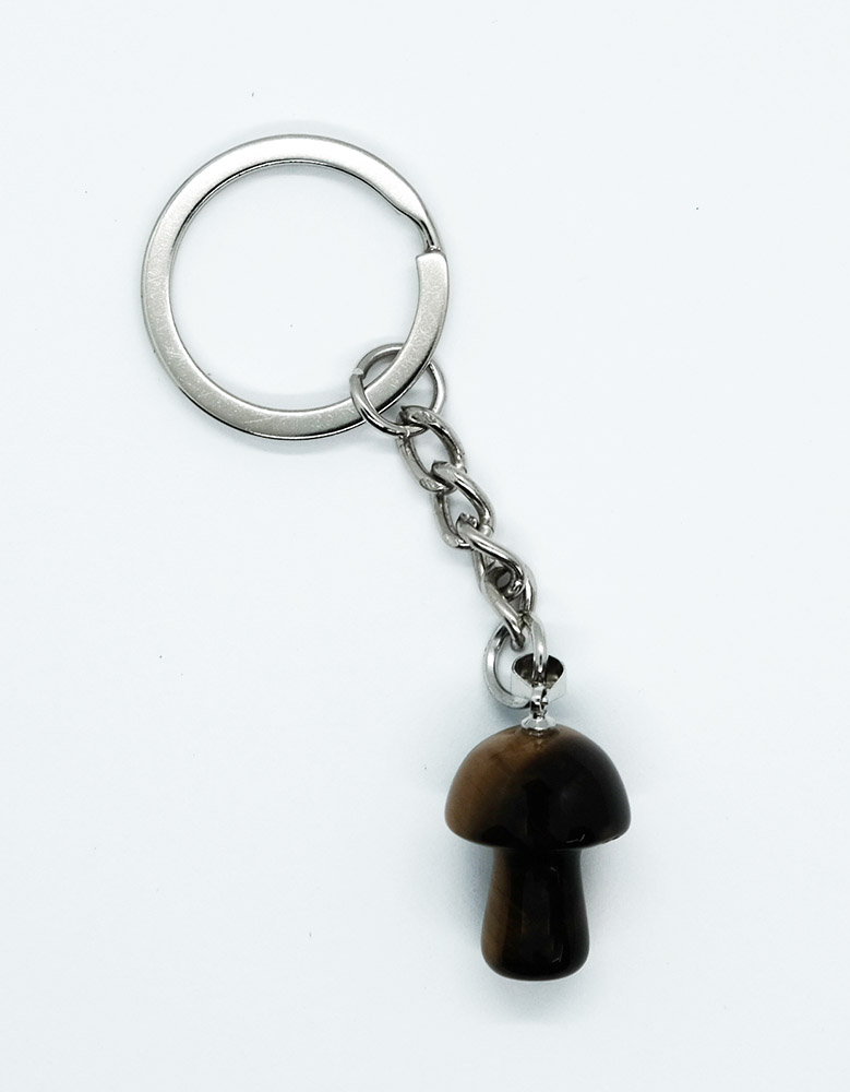 Keyring Mushroom Tiger Eye