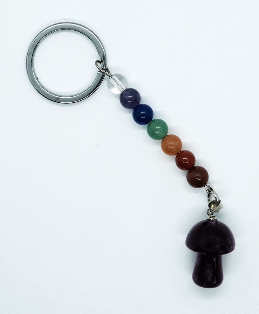 Keyring Mushroom Amethyst Chakra