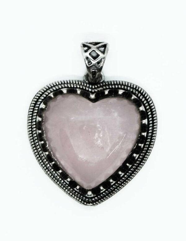 Pendant Heart Rose Quartz