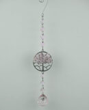 Suncatcher Tree of Life Rose Quartz Chips