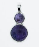 Pendant Two Rounds Amethyst