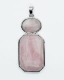 Pendant Oval Octa Rose Quartz