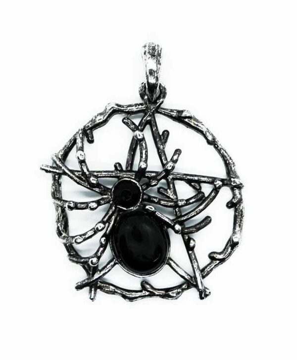 Pendant Spider Obsidian