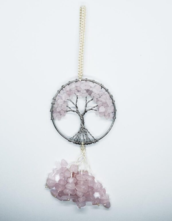Hanger Tree Of Life Rose Quartz