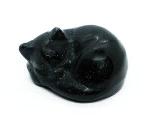 Cat 40mm Sleeping Obsidian