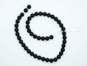 String Bead 8mm Black Obsidian