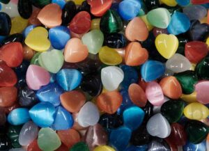 Stone Heart Cat's Eye 20mm. 1PC