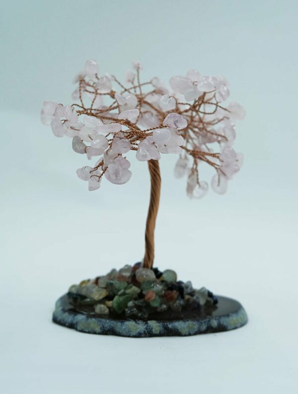 Tree Chip Rose Quartz On Agate