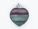 Pendant Heart Caged Fluorite