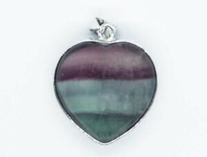 Pendant Heart Caged Fluorite