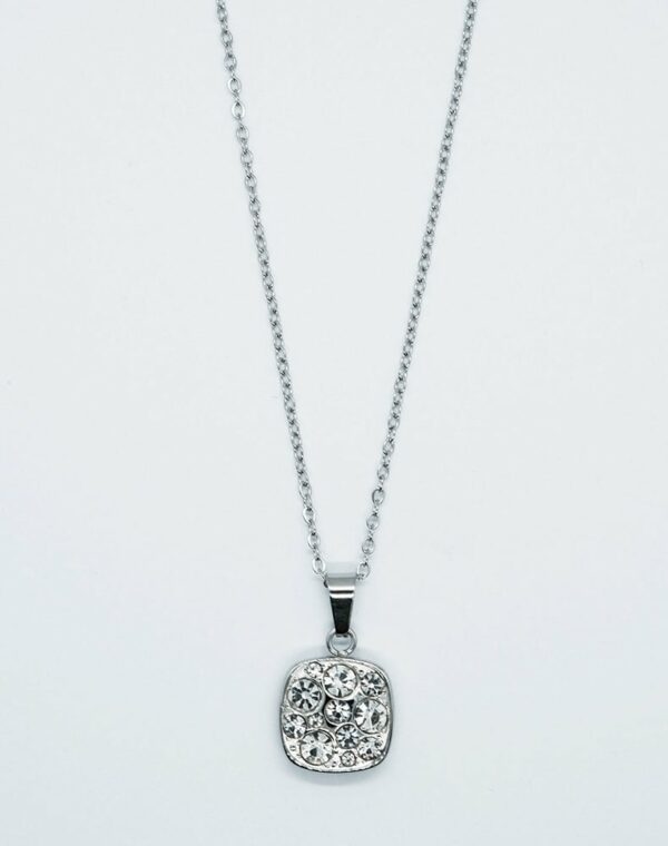 Necklace Steel Rounded Square