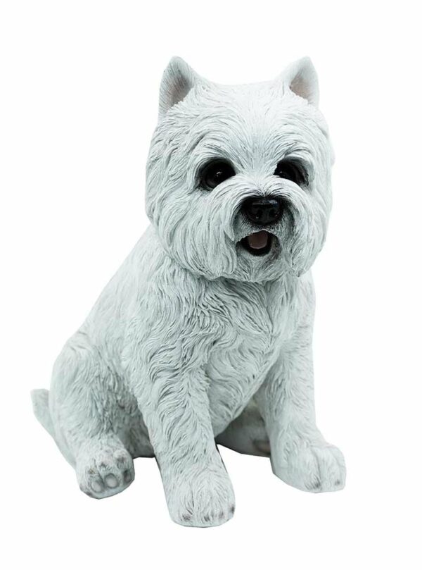 Puppy White Sitting 26.5x19x30cm