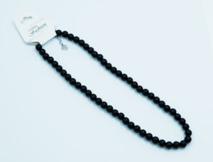Necklace 8mm Bead Black Obsidian