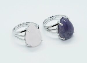 Ring Drop Shape Mix Stones Set