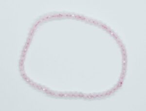 Bracelet 3mm Faceted Rose Qz