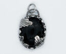 Pendant Oval Wings Obsidian