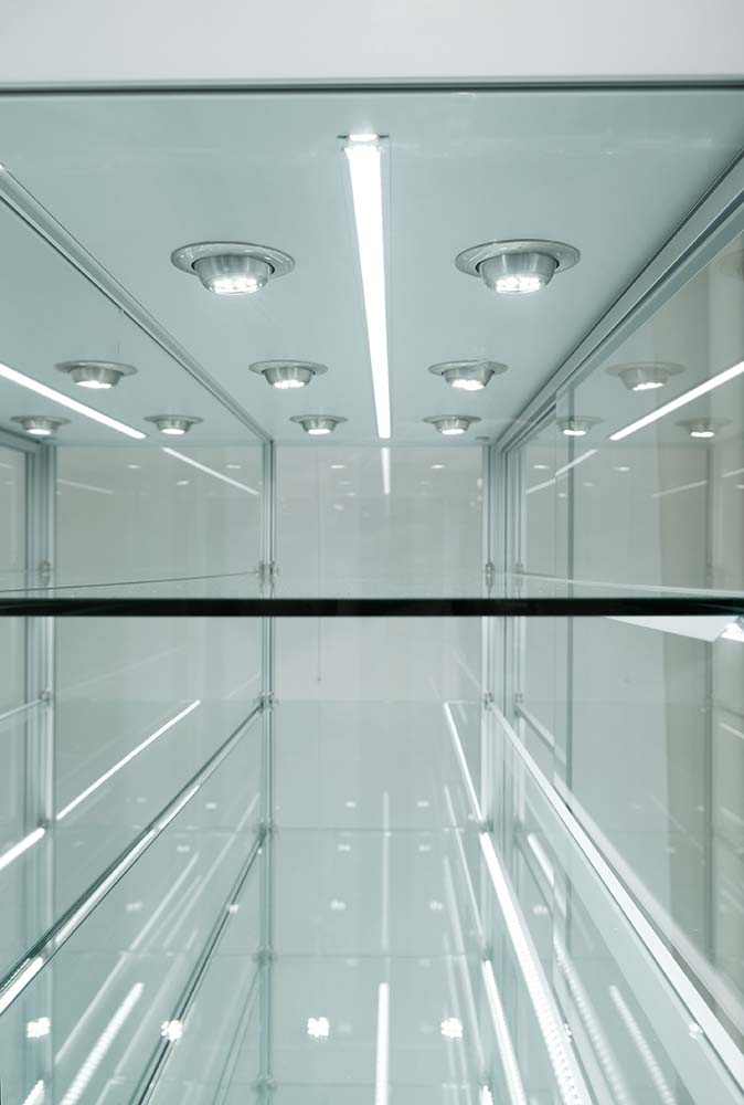 Glass Cabinet 1200X400X1980mm 7 Shelves Led Strip Lighting Code 99109 - Image 5