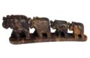 Soapstone 4 Elephant Bridge 4.25cm