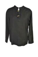 Shirt Mandarin Black Size 40