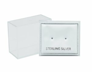 Earring Stud Display Box. Clear Plastic Small 4X3.5cm 4pcs