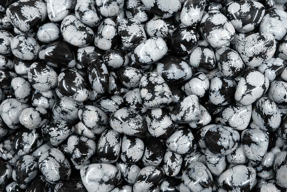 Tumblestone Snowflake Obsidian