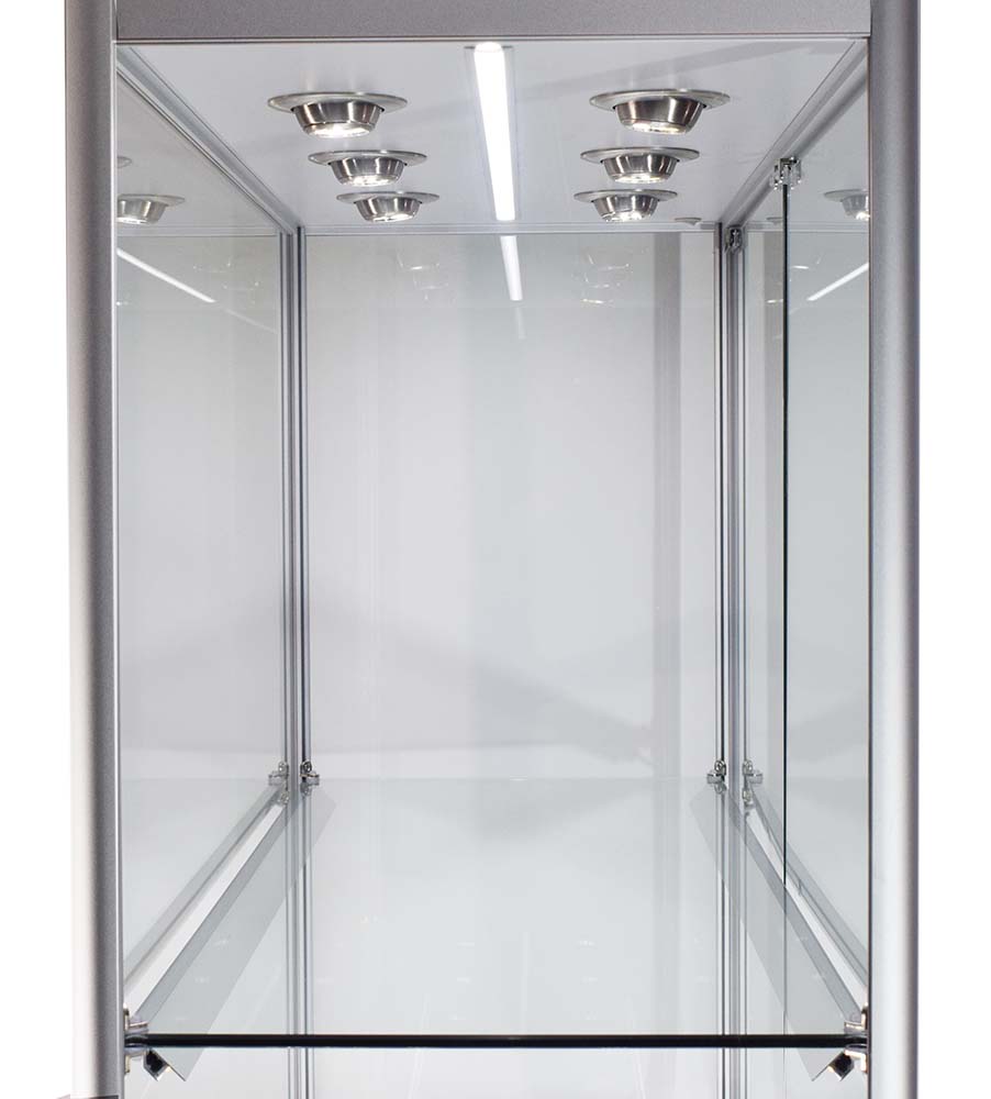 Glass Cabinet 1000X400X1980mm 3 Shelves Led Strip Lighting Code 99080 - Image 2