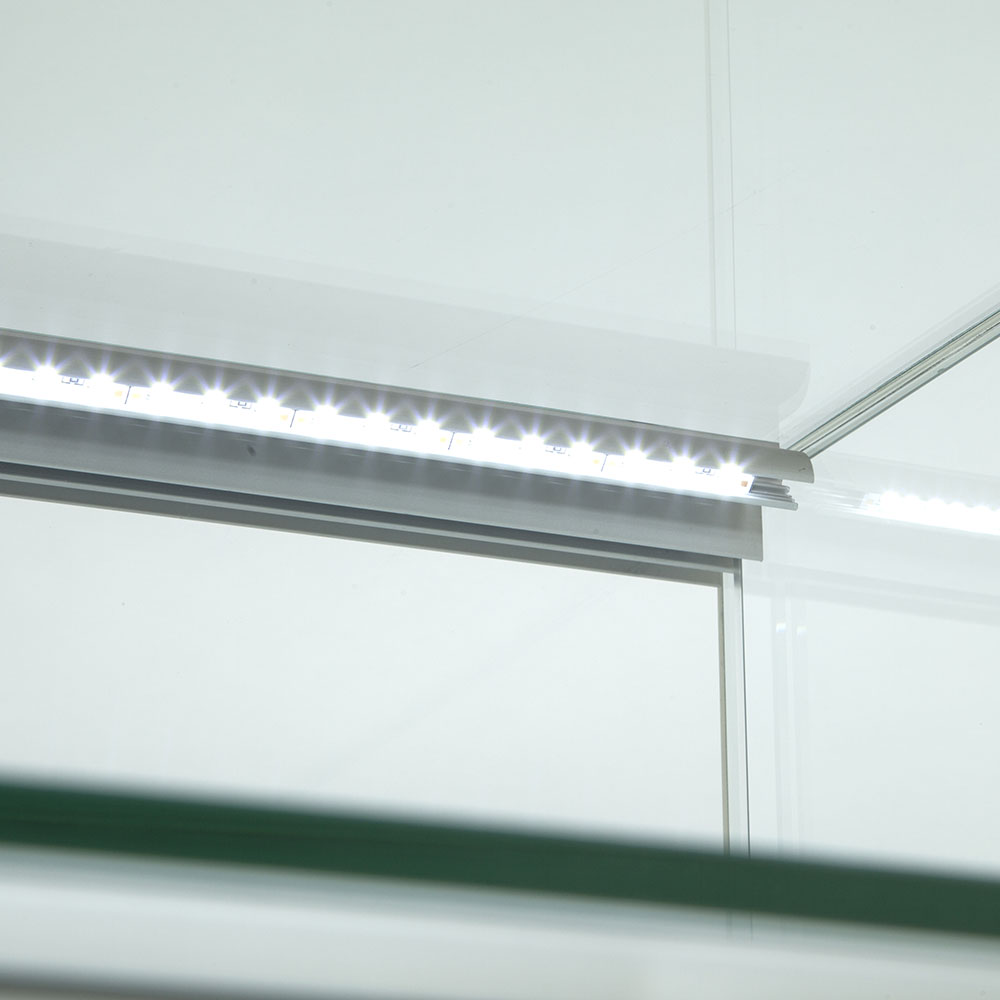 Glass Cabinet 1000X400X1980mm 3 Shelves Led Strip Lighting Code 99080 - Image 4