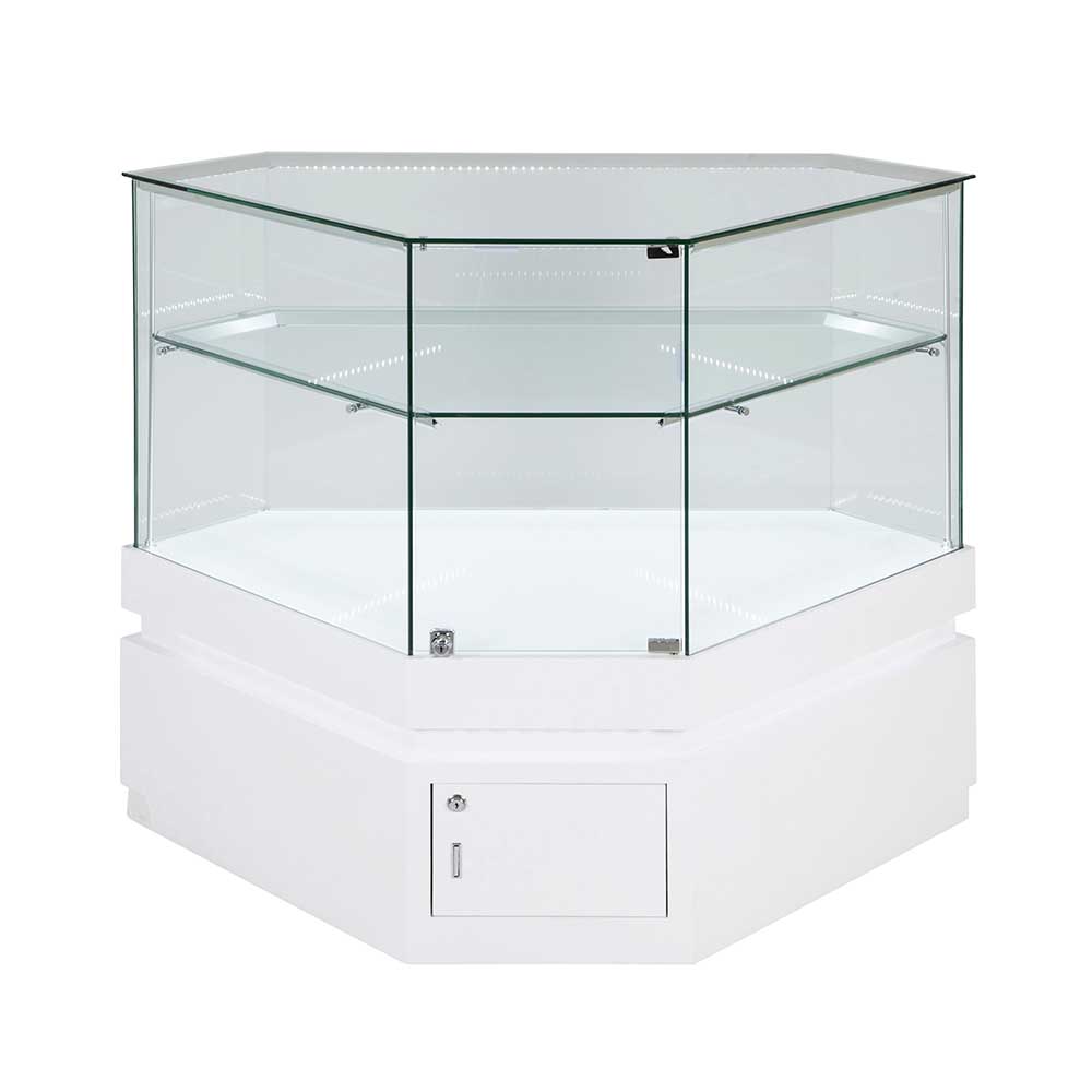 Frameless Display Glass Counter 850X850X1050mm SWT Code 99087 - Image 2