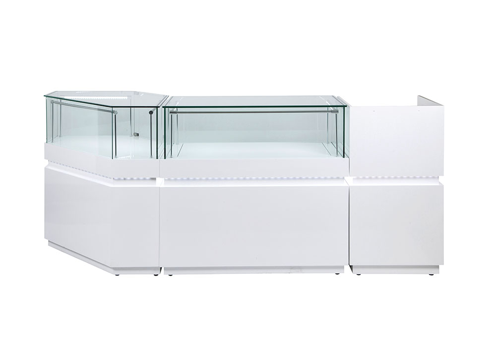 Frameless Display Glass Counter 850X850X1050mm SWT Code 99087 - Image 4