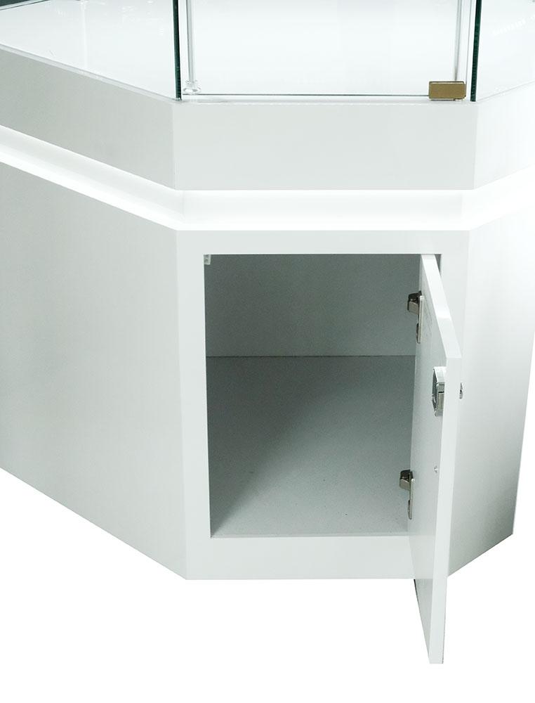 Frameless Display Glass Counter 850X850X1050mm SWT Code 99087 - Image 6