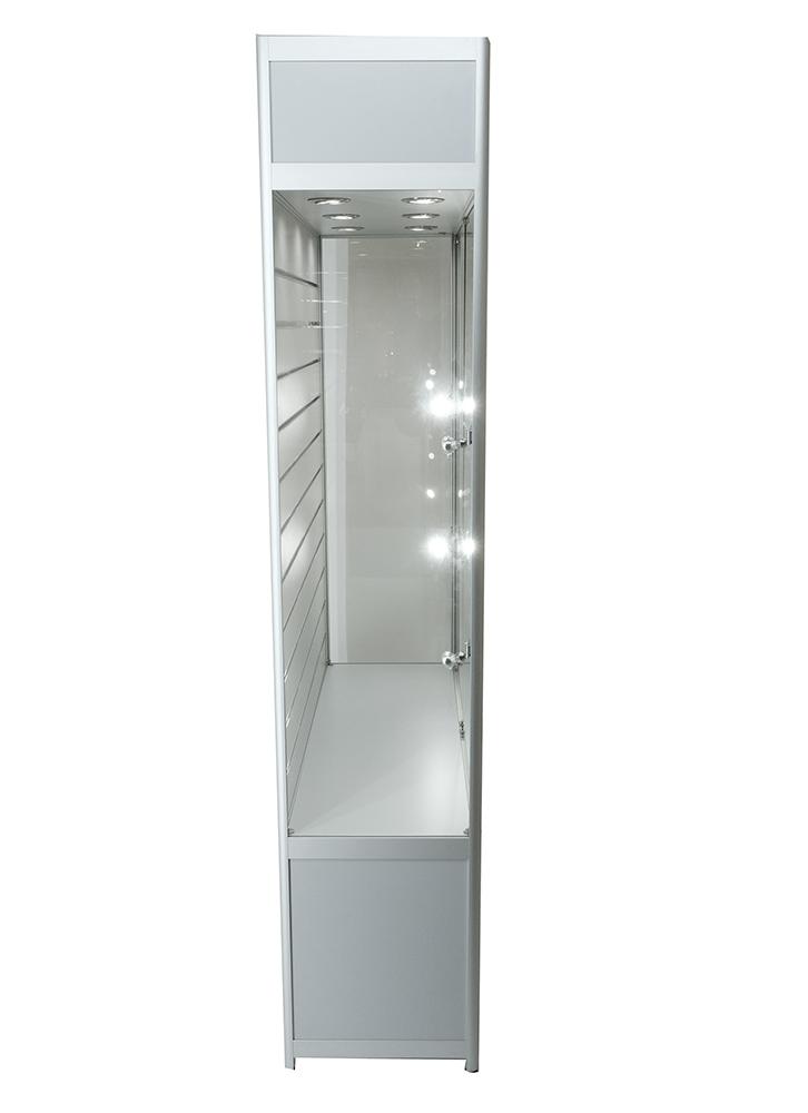 Glass Cabinet 1400X400X1980mm Slat Wall Led Bulbs Lighting Code 99106 - Image 2