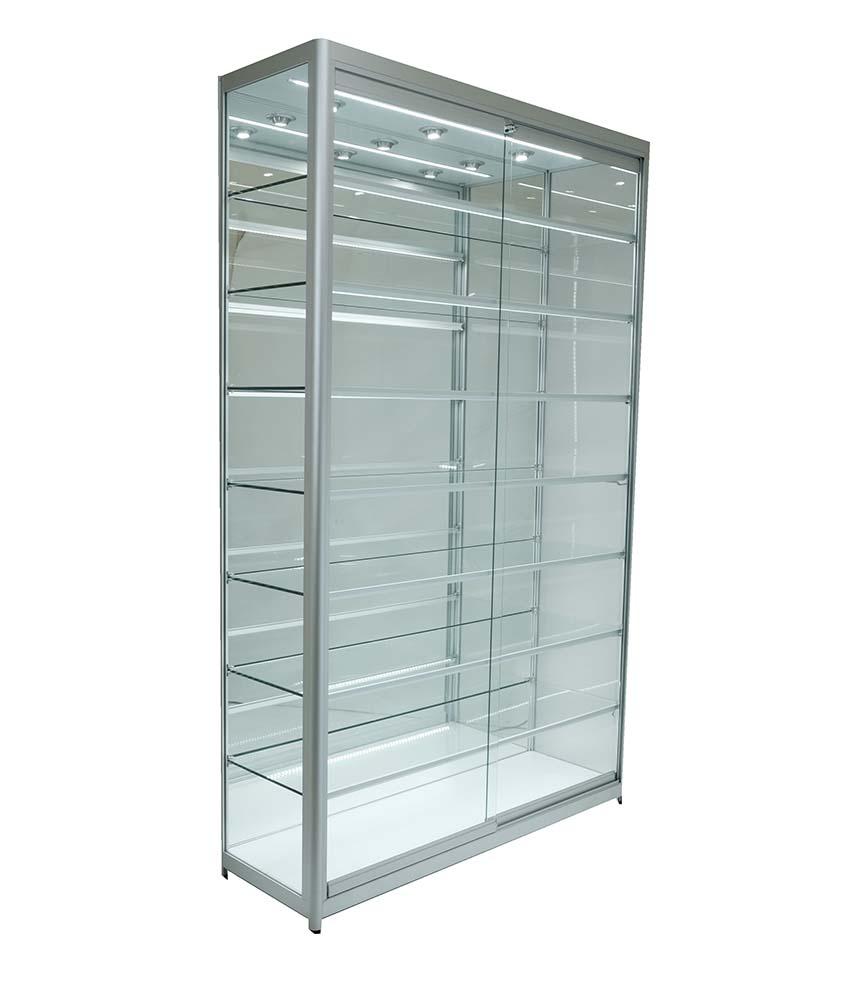 Glass Cabinet 1200X400X1980mm 7 Shelves Led Strip Lighting Code 99109