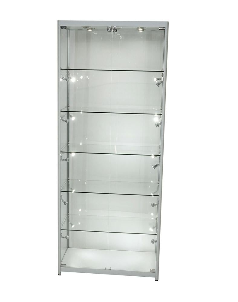 Glass Cabinet 800X400X1980mm 5 Shelves Led Bulb Lighting Code 99913 - Image 2