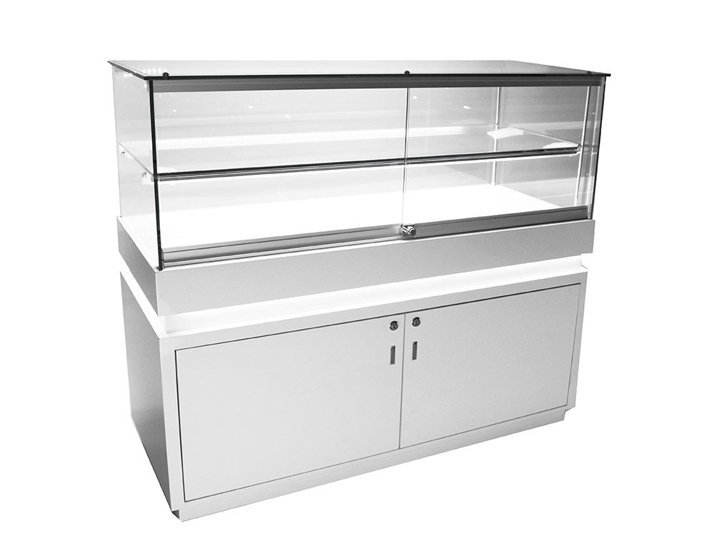 Frameless Display Glass Counter 1200X495X1050mm SLW Code 99922