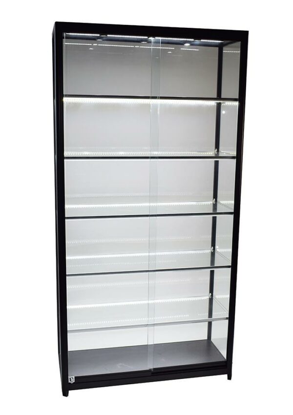 Glass Cabinet 1000X400X1980mm 5 Shelves Led Strip Lighting Code 99923
