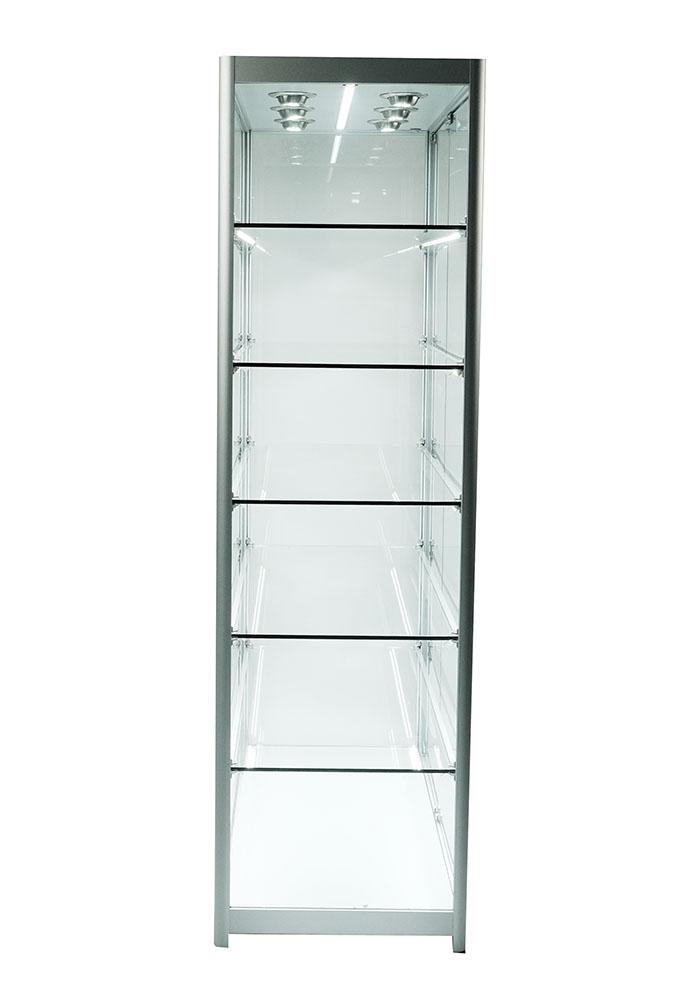 Glass Cabinet 800X400X1400mm 5 Shelves Led Strip Lighting Code 99932 - Image 2