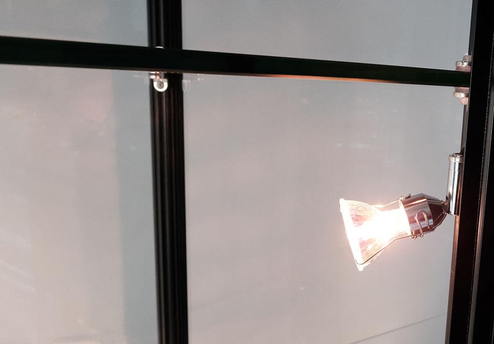 Glass Cabinet 1000X400X1980mm 3 Shelves Halogen Bulb Lighting Code 99941 - Image 4