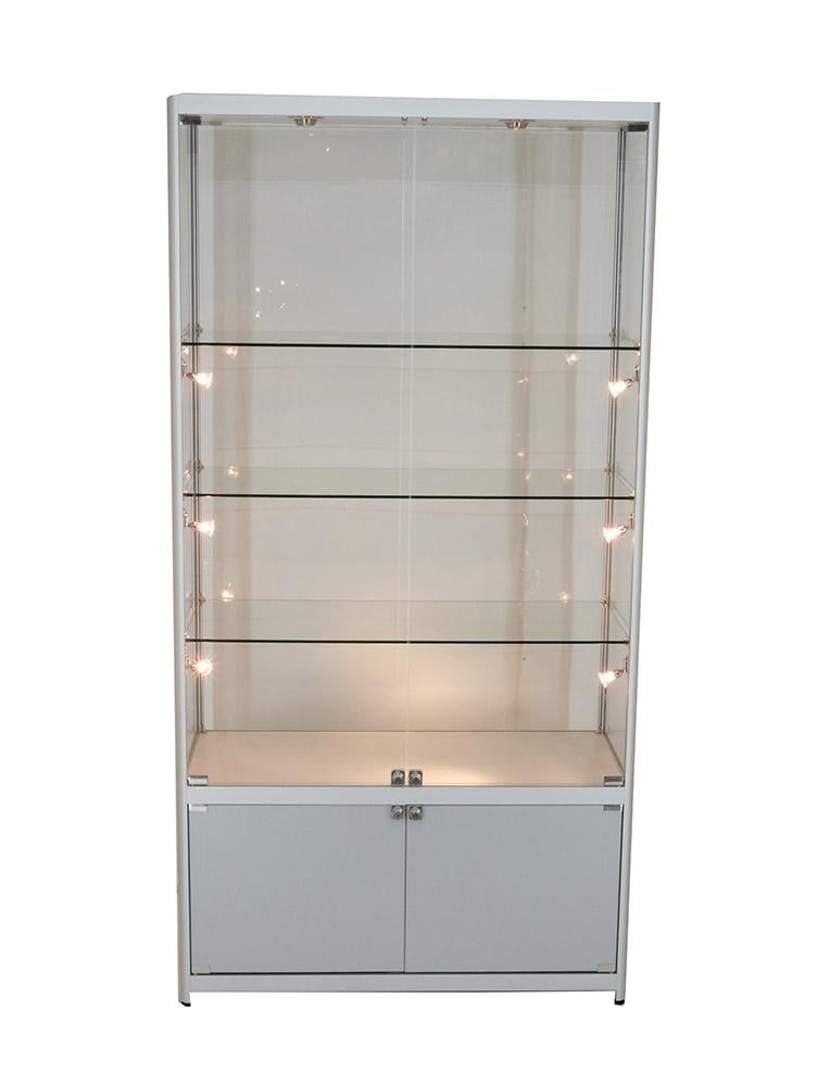 Glass Cabinet 1000X400X1980mm 3 Shelves Halogen Lighting Code 99945