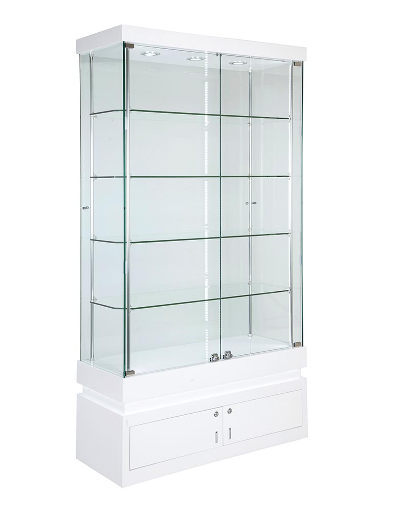 Frameless Display Cabinet 1000X400X1900mm WT4S Code 99958