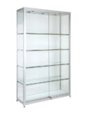 Glass Cabinet 1000X400X1980mm 4 Shelves Led Strip Lighting Code 99980