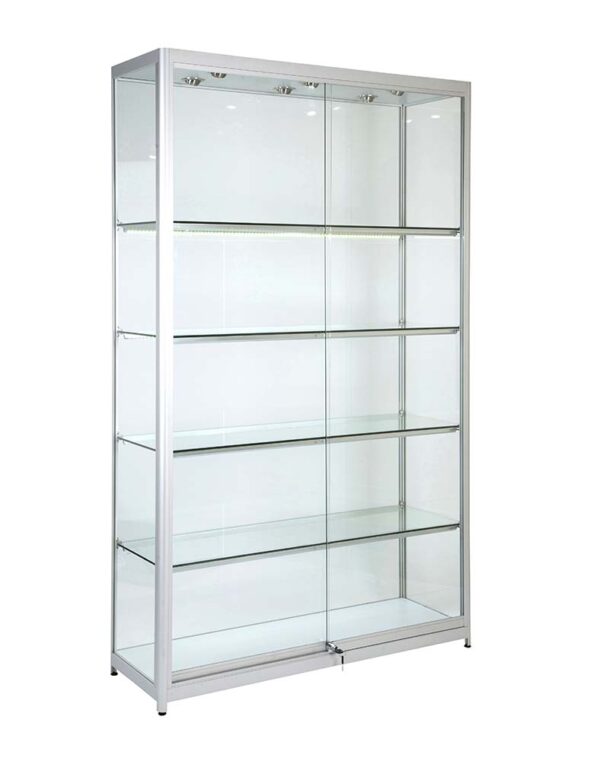 Glass Cabinet 1000X400X1980mm 4 Shelves Led Strip Lighting Code 99980