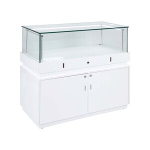 Frameless Display Glass Counter 1200X495X1050mm SLW Code 99983