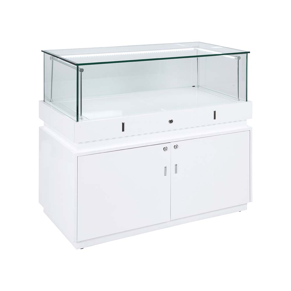 Frameless Display Glass Counter 1200X495X1050mm SLW Code 99983