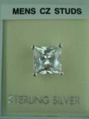 Earring Silver For Men Square