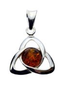 Silver Pendant Amber