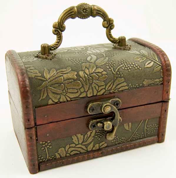 Box Wooden Chest 12X8X8cm